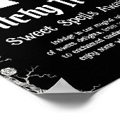 Halloween Skeleton Witchy Treat Sweets Sign Poster (Hoek)