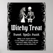 Halloween Skeleton Witchy Treat Sweets Sign Poster (Voorkant)