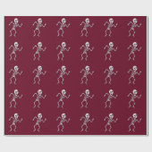 Halloween Skeleton Wrapping Paper Cadeaupapier (Vlak)