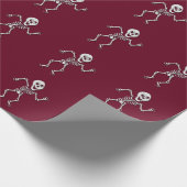 Halloween Skeleton Wrapping Paper Cadeaupapier (Hoek)