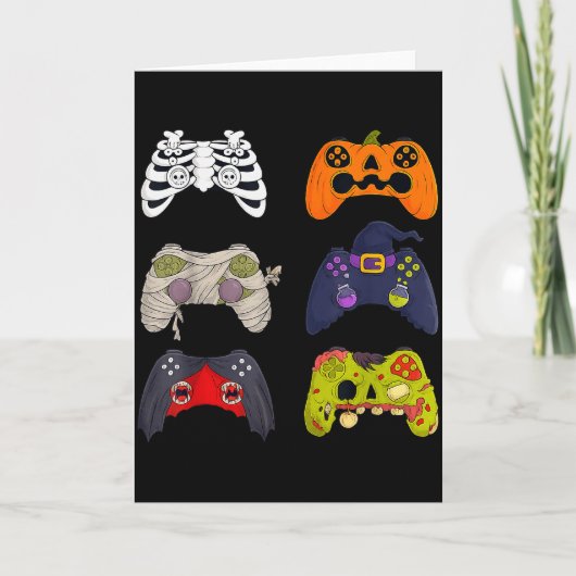 Halloween Skeleton Zombie Gaming Controllers  Kaart (Voorkant)