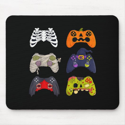 Halloween Skeleton Zombie Gaming Controllers Muismat (Voorkant)