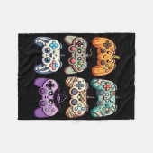 Halloween Skeleton Zombie Gaming Controllers Mummy Fleece Deken (Voorkant (Horizontaal))