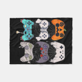 Halloween Skeleton Zombie Gaming Controllers Mummy Fleece Deken (Voorkant (Horizontaal))