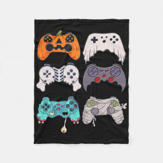 Halloween Skeleton Zombie Gaming Controllers Mummy Fleece Deken
