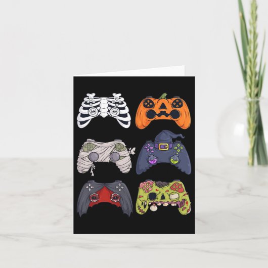 Halloween Skeleton Zombie Gaming Controllers Mummy Kaart (Voorkant)