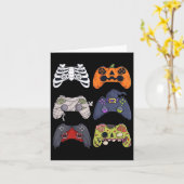 Halloween Skeleton Zombie Gaming Controllers Mummy Kaart (Gele Bloem)