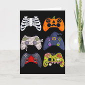 Halloween Skeleton Zombie Gaming Controllers Mummy Kaart (Voorkant)