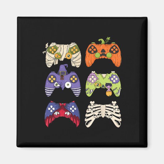 Halloween Skeleton Zombie Gaming Controllers Mummy Magneet (Voorkant)