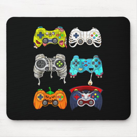 Halloween Skeleton Zombie Gaming Controllers Mummy Muismat (Voorkant)