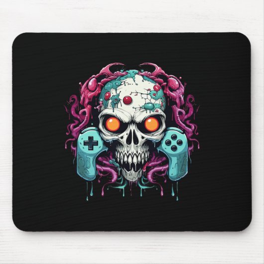 Halloween Skeleton Zombie Gaming Controllers Mummy Muismat (Voorkant)