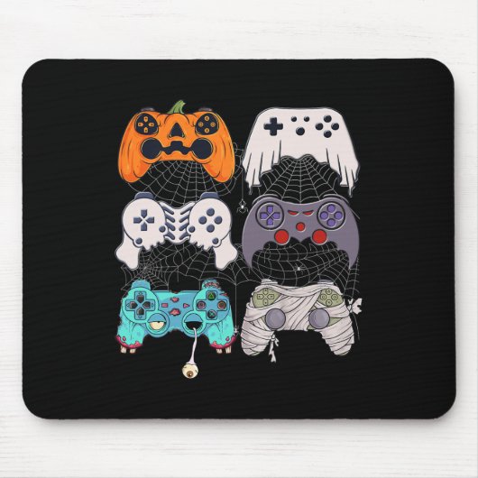 Halloween Skeleton Zombie Gaming Controllers Mummy Muismat (Voorkant)