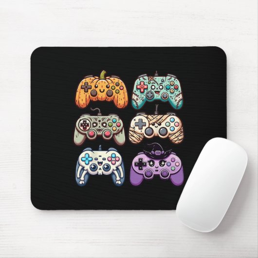 Halloween Skeleton Zombie Gaming Controllers Mummy Muismat (Met muis)