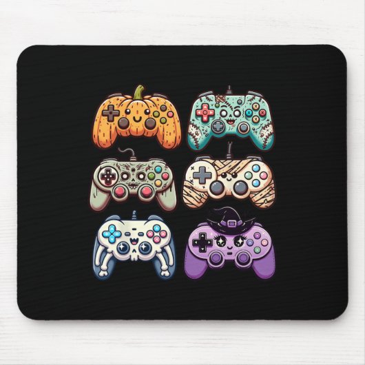 Halloween Skeleton Zombie Gaming Controllers Mummy Muismat (Voorkant)