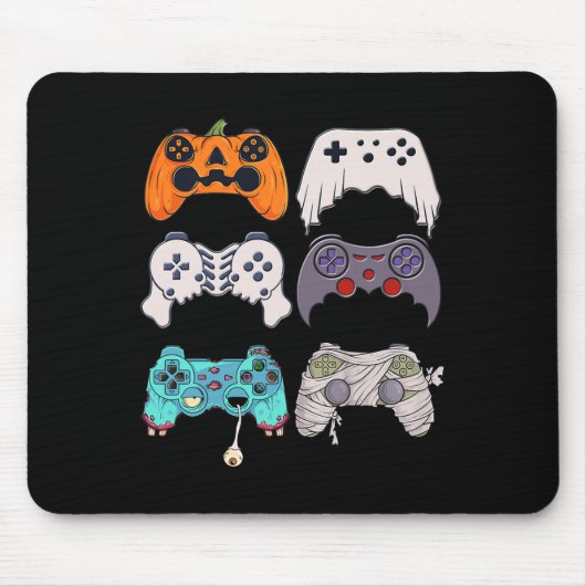 Halloween Skeleton Zombie Gaming Controllers Mummy Muismat (Voorkant)