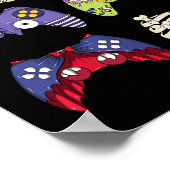 Halloween Skeleton Zombie Gaming Controllers Mummy Poster (Hoek)