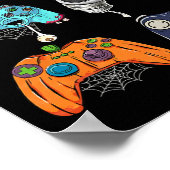 Halloween Skeleton Zombie Gaming Controllers Mummy Poster (Hoek)