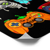 Halloween Skeleton Zombie Gaming Controllers Mummy Poster (Hoek)