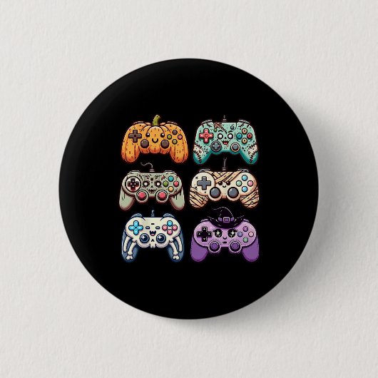 Halloween Skeleton Zombie Gaming Controllers Mummy Ronde Button 5,7 Cm (Voorkant)
