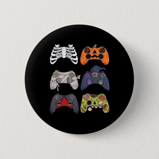 Halloween Skeleton Zombie Gaming Controllers Mummy Ronde Button 5,7 Cm (Voorkant)