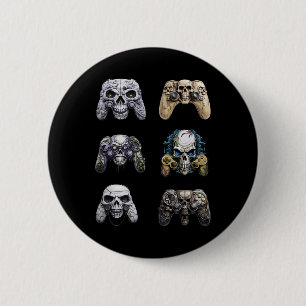Halloween Skeleton Zombie Gaming Controllers Mummy Ronde Button 5,7 Cm