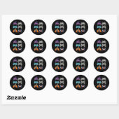 Halloween Skeleton Zombie Gaming Controllers Mummy Ronde Sticker (Vel)