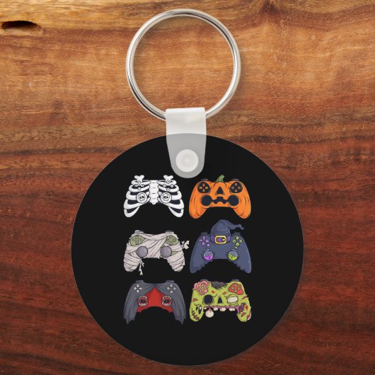 Halloween Skeleton Zombie Gaming Controllers Mummy Sleutelhanger (Achterkant)