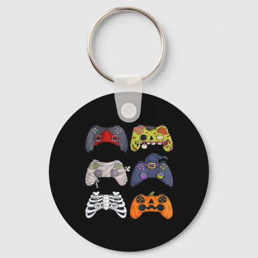 Halloween Skeleton Zombie Gaming Controllers Mummy Sleutelhanger (Voorkant)