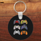 Halloween Skeleton Zombie Gaming Controllers Mummy Sleutelhanger (Voorkant)