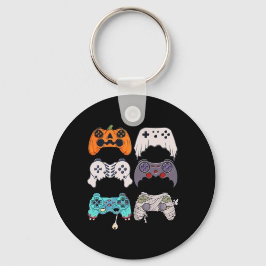 Halloween Skeleton Zombie Gaming Controllers Mummy Sleutelhanger (Voorkant)