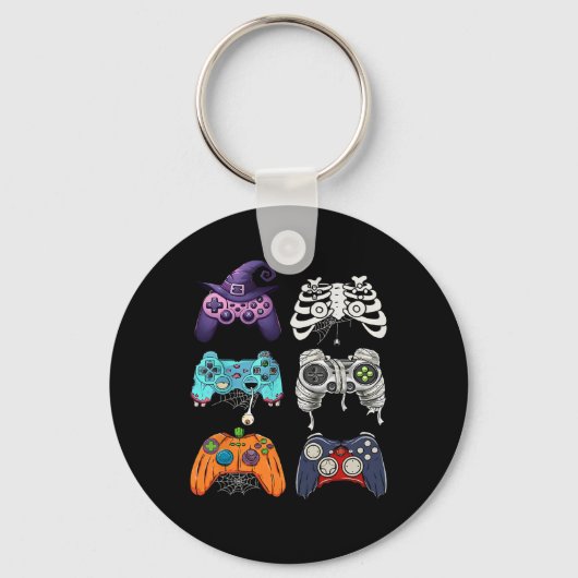 Halloween Skeleton Zombie Gaming Controllers Mummy Sleutelhanger (Voorkant)