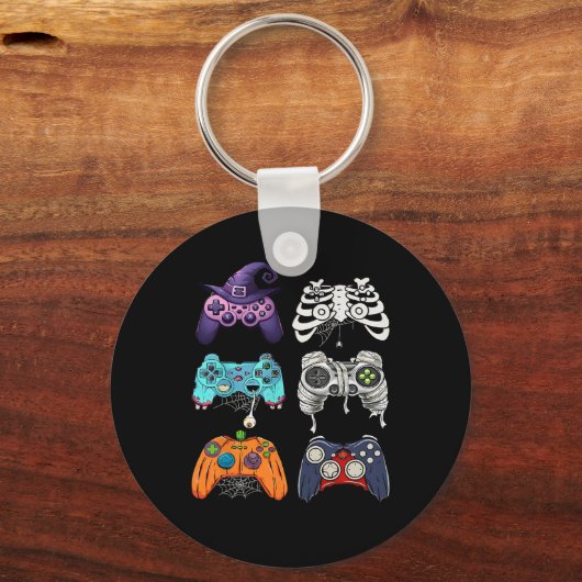 Halloween Skeleton Zombie Gaming Controllers Mummy Sleutelhanger (Voorkant)