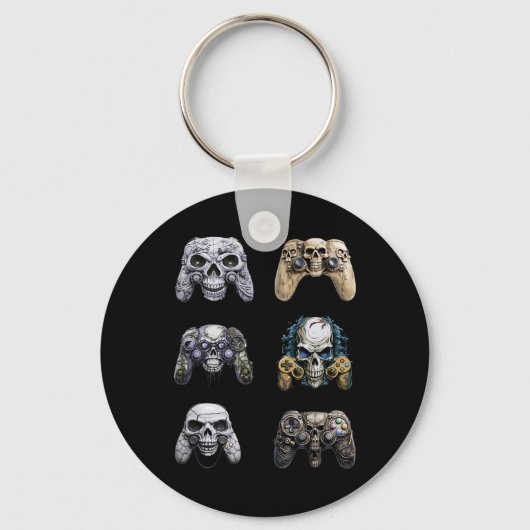 Halloween Skeleton Zombie Gaming Controllers Mummy Sleutelhanger (Voorkant)