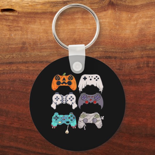 Halloween Skeleton Zombie Gaming Controllers Mummy Sleutelhanger (Voorkant)