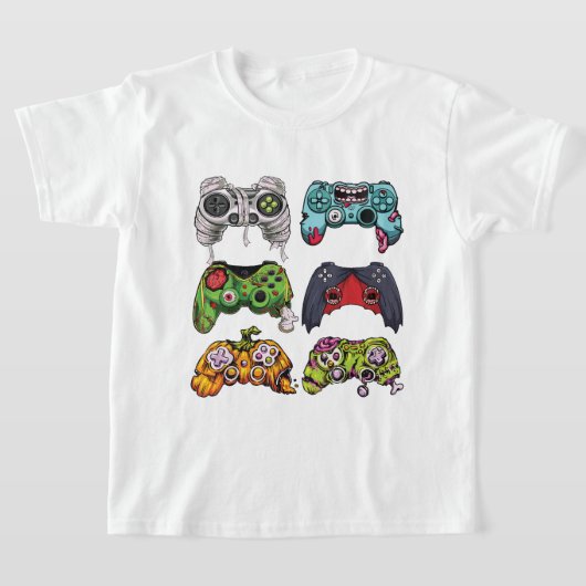 Halloween Skeleton Zombie Gaming Controllers Mummy T-shirt (Laagn)
