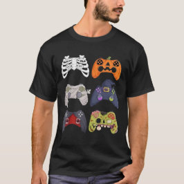 Halloween Skeleton Zombie Gaming Controllers Mummy T-shirt