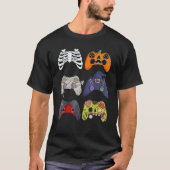 Halloween Skeleton Zombie Gaming Controllers Mummy T-shirt (Voorkant)