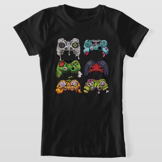 Halloween Skeleton Zombie Gaming Controllers Mummy T-shirt (Laagn)