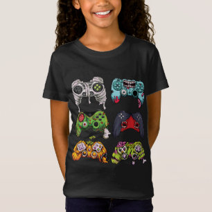 Halloween Skeleton Zombie Gaming Controllers Mummy T-shirt