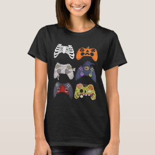 Halloween Skeleton Zombie Gaming Controllers Mummy T-shirt