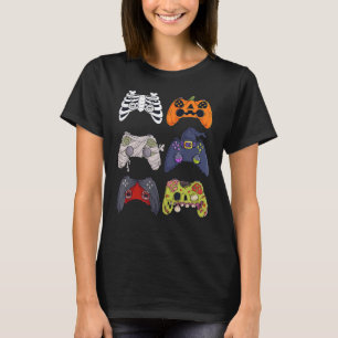 Halloween Skeleton Zombie Gaming Controllers Mummy T-shirt