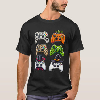Halloween Skeleton Zombie Gaming Controllers Mummy T-shirt
