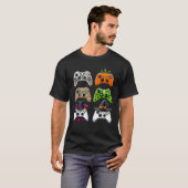 Halloween Skeleton Zombie Gaming Controllers Mummy T-shirt (Voorkant volledig)