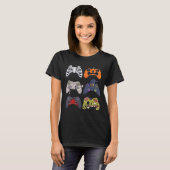 Halloween Skeleton Zombie Gaming Controllers Mummy T-shirt (Voorkant volledig)