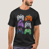 Halloween Skeleton Zombie Gaming Controllers Mummy T-shirt (Voorkant)