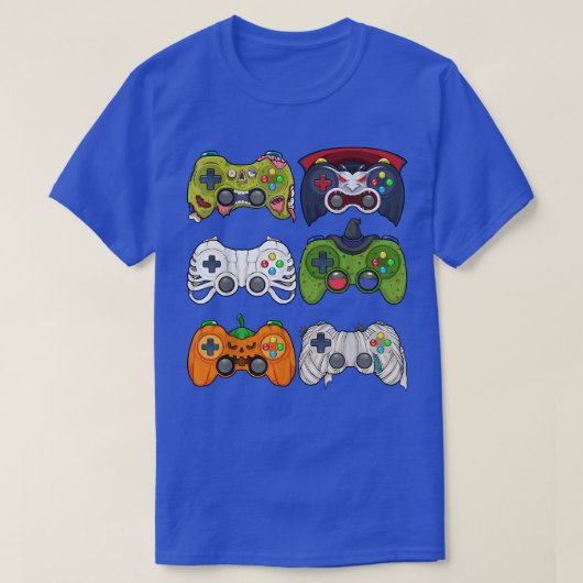 Halloween Skeleton Zombie Gaming Controllers Mummy T-shirt (Design voorkant)