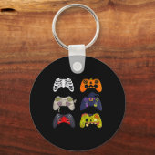 Halloween Skeleton Zombie Gaming Controllers  Sleutelhanger (Voorkant)
