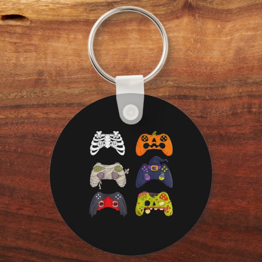 Halloween Skeleton Zombie Gaming Controllers Sleutelhanger (Voorkant)