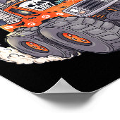 Halloween Skeleton Zombie Monster Truck Vampire Bo Poster (Hoek)