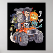 Halloween Skeleton Zombie Monster Truck Vampire Bo Poster (Voorkant)